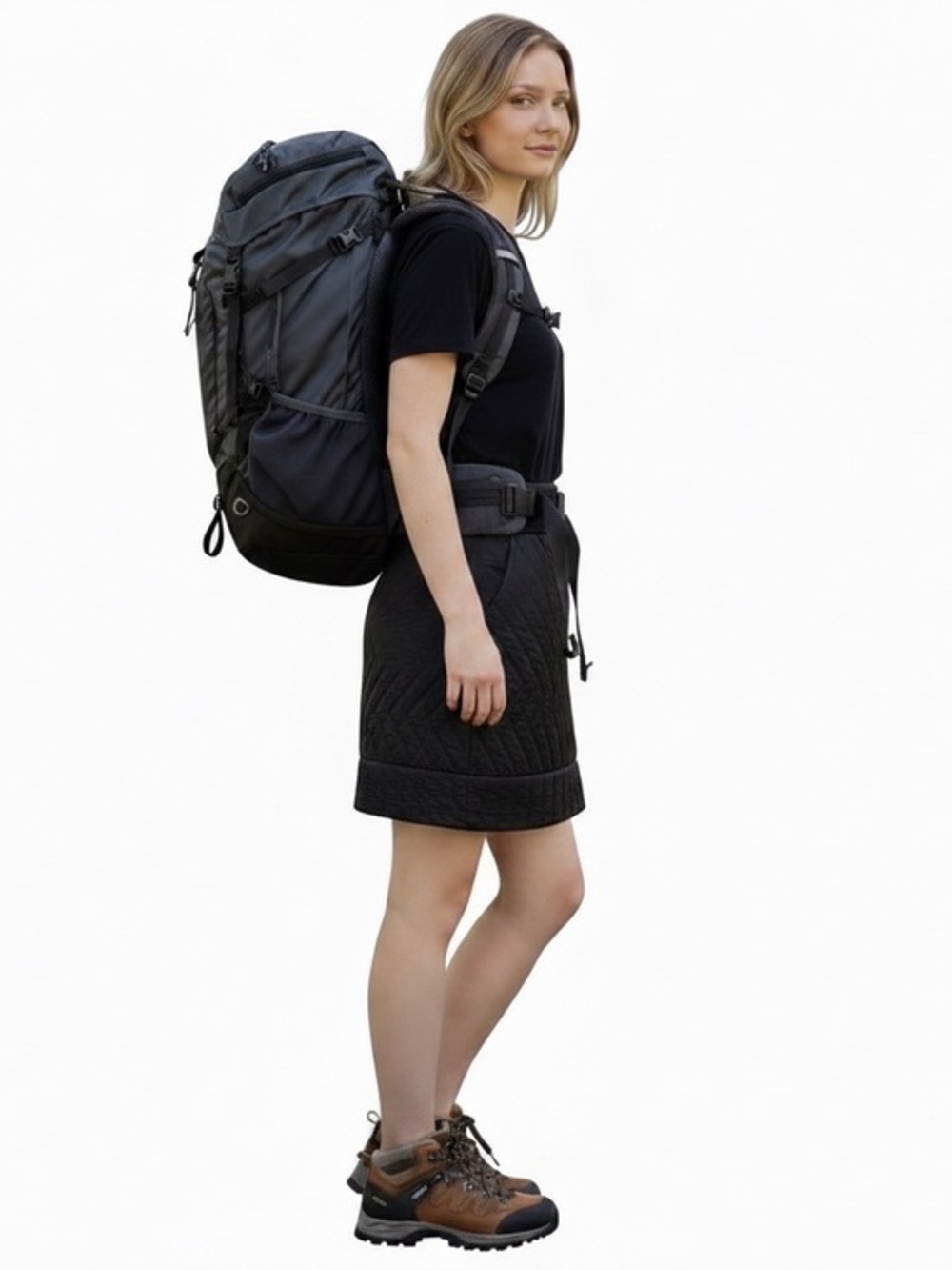 Mountain Hardwear Black Quilted Mini Skirt